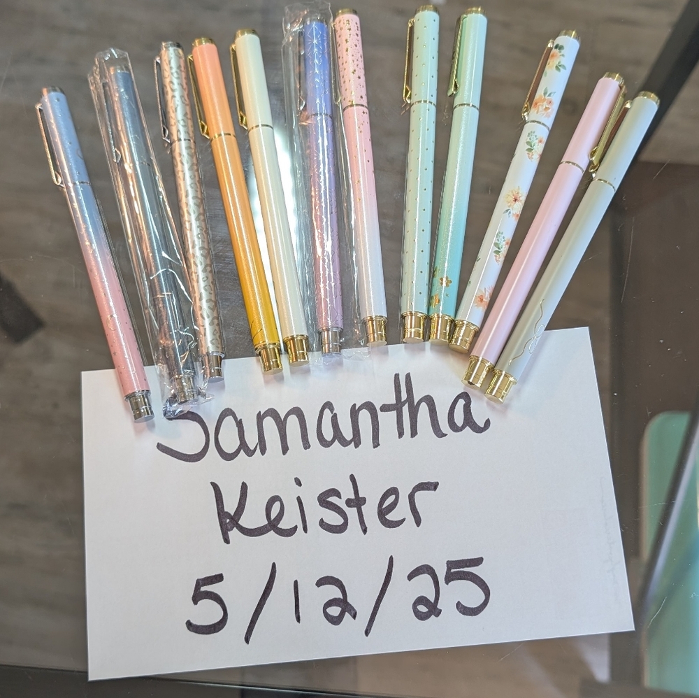 Simply Gilded Pens Floral Kawaii Glitter Gold Silver Planner Scrapbooking Journa